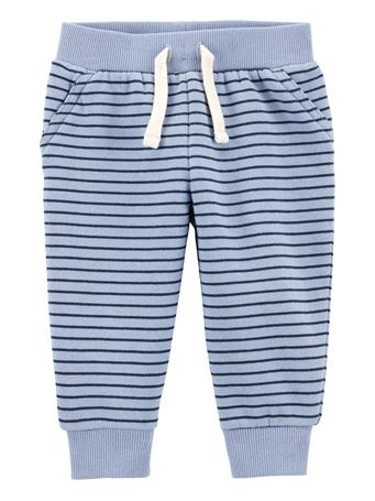 CARTER'S - Striped Pull-On Fleece Pants BLUE