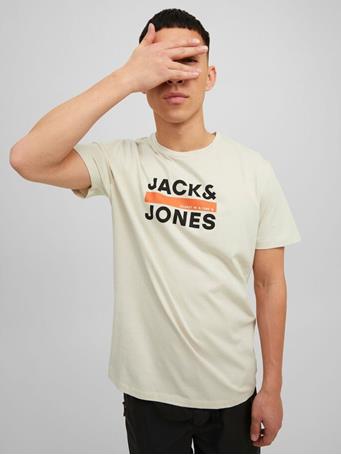 JACK & JONES - Minimalist Logo Print T-Shirt WHITE