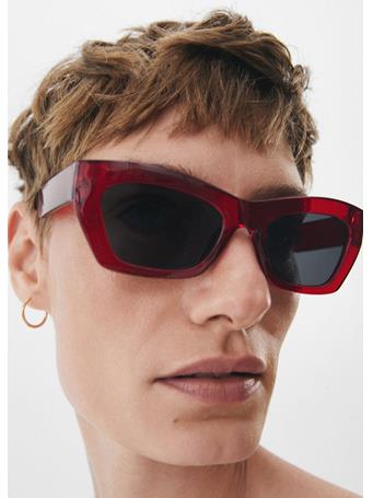 MANGO - Acetate Frame Sunglasses BRIGHT RED