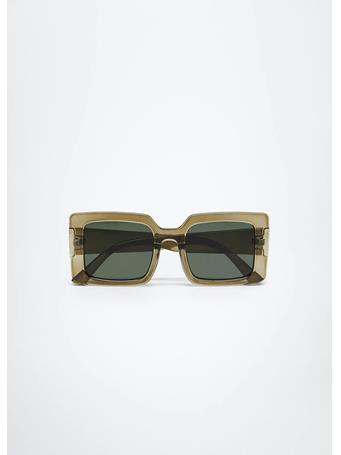 MANGO - Clear Frame Sunglasses MEDIUM BEIGE