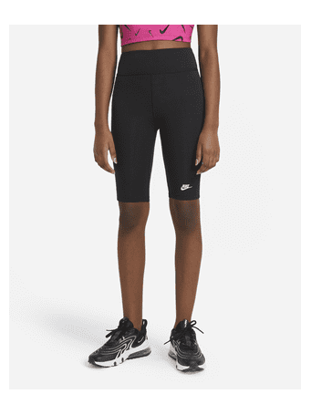 NIKE - Sportswear Older Kids' (Girls') High-Rise 23cm (approx.) Bike Shorts BLACK