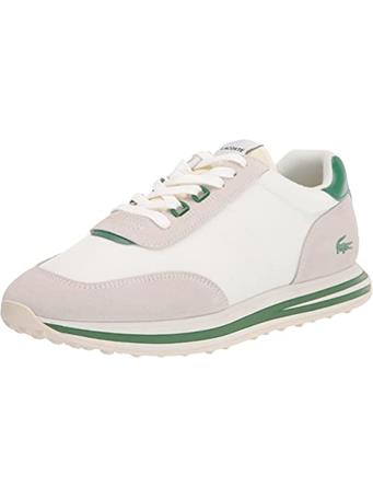 LACOSTE - L-Spin Textile Trainers  WHITE/GREEN