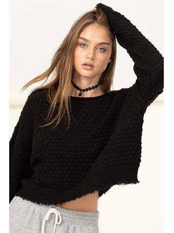 DOULBE ZERO - Leisure Time Long Sleeve Sweater BLACK
