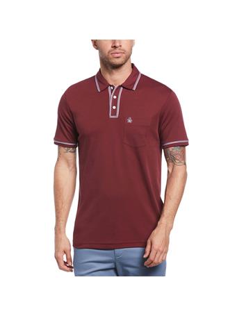 ORIGINAL PENGUIN - The 3D Earl Jersey Polo CABERNET