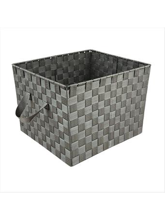 SIMPLIFY - Woven Strap Large Tote GREY