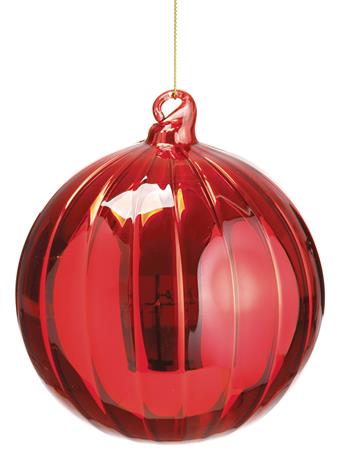 ALL STATE FLORAL - Glass Ball Christmas Ornament CLEAR