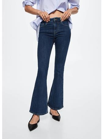 MANGO - Mid-rise Flared Jeans NAVY