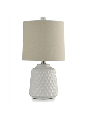 STYLECRAFT LAMPS - Dimpled Ceramic Body Accent Lamp  WHITE