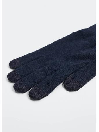 MANGO - Touchscreen Knitted Gloves NAVY