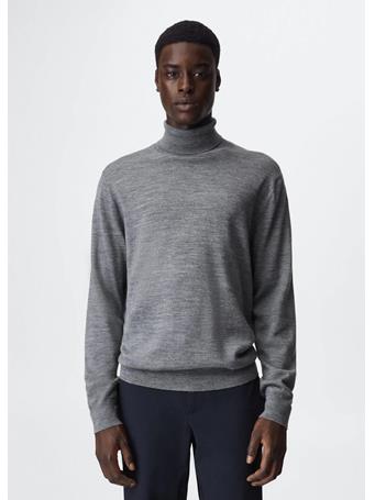 MANGO - Turtleneck Wool Sweater GREY