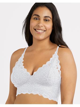 MAIDENFORM - Pure Comfort Lightly Lined Convertible Lace Bralette WHITE
