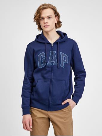 GAP - Heritage Logo Zip Up Hoodie TAPESTRY NAVY