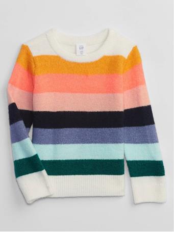 GAP - babyGap Happy Stripe Intarsia Sweater CRAZY STRIPE
