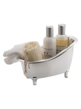 BATH BLISS - Decorative Electroplated Bath Tub Storage SILVER