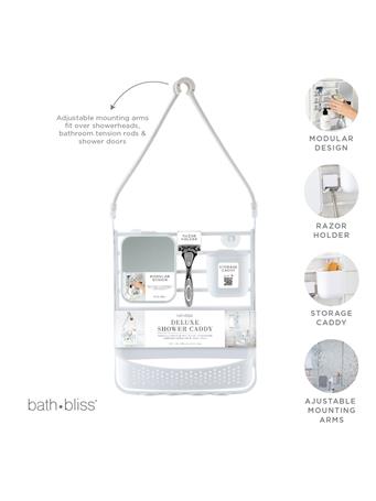 BATH BLISS - Deluxe Flex Shower Caddy WHITE