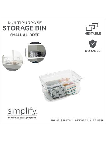 SIMPLIFY  - Small Lidded Storage Tote CLEAR