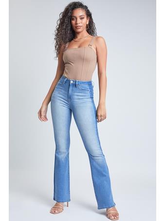 YMI JEANSWEAR - High-Rise Flare Jeans  MED BLUE