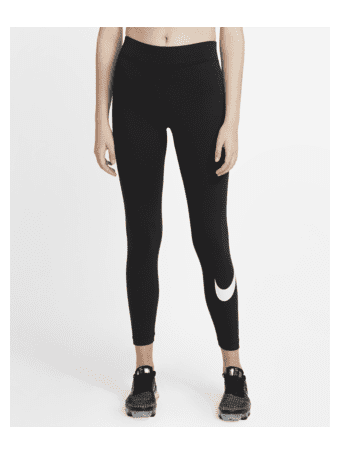 NIKE - Women's Mid-Rise Swoosh Leggings BLACK