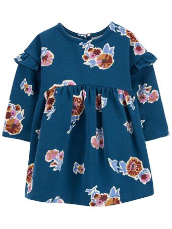 CARTER'S - Baby Floral Fleece Dress BLUE