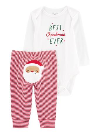 CARTER'S - Baby 2-Piece Christmas Bodysuit Pant Set RED