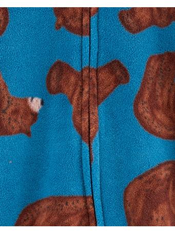 CARTER'S - Baby Bear Zip-Up Fleece Sleep & Play BLUE