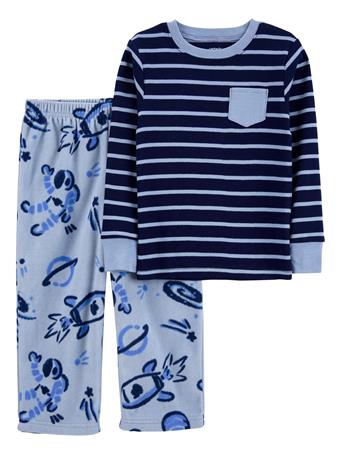 CARTER'S - Toddler 2-Piece Space Cotton & Fleece PJs BLUE