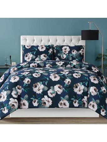 CHRISTIAN SIRIANO - Mags Floral 3 Piece Duvet Set NAVY