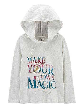 CARTER'S - Toddler Make Your Own Magic Jersey Hoodie GREY