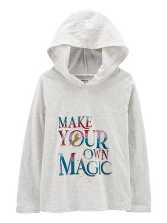 CARTER'S - Kid Make Your Own Magic Jersey Hoodie GREY