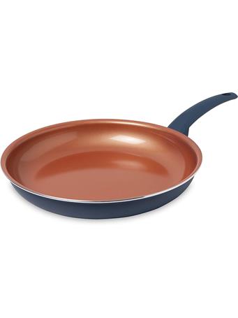 IKO - Copper Ceramic Non Stick Fry Pan Dishwasher Safe with Soft Touch Handle  BLUE