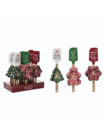 TRANSPAC - Silicone Christmas Spatula & Cookie Cutter Set 3 ASSORTED