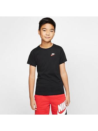 NIKE - Sportswear Big Kids' T-Shirt BLACK RED