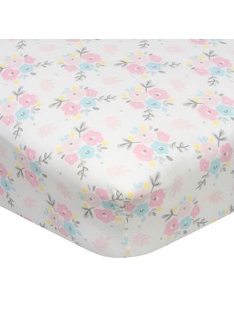 GERBER CHILDRENSWEAR - Girls Floral Fitted Crib Sheet NOVELTY
