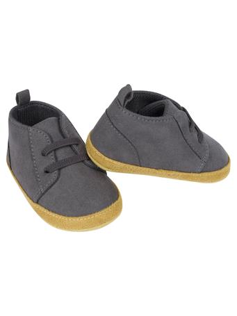 GERBER CHILDRENSWEAR - Baby Boys Gray Faux Suede High Top Shoes GREY