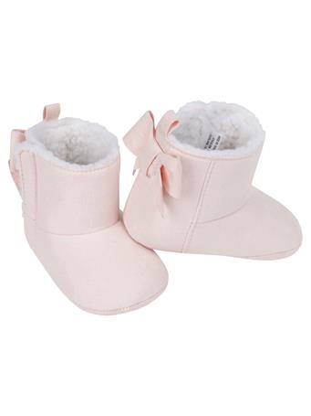 GERBER CHILDRENSWEAR - Baby Girls Pink Bow Faux Suede Boots PINK