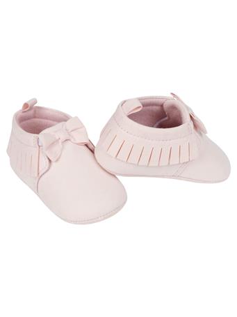 GERBER CHILDRENSWEAR - Baby Girls Pink Fringe Faux Suede Shoes PINK
