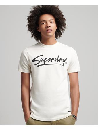 SUPERDRY - Downtown Script T-Shirt OATMEAL