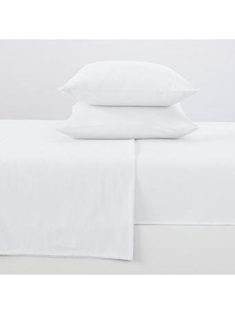 GREAT BAY HOME - 4-Piece Turkish Cotton Flannel Sheet - Raye Collection WHITE