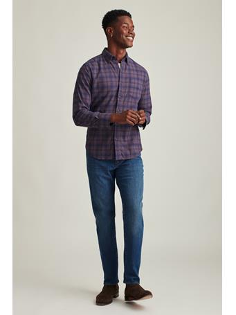 BONOBOS - Stretch Lightweight Flannel Shirt RONAN PLAID VIOLET