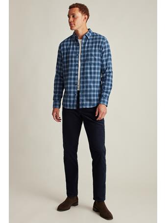 BONOBOS - Stretch Lightweight Flannel Shirt BONFIRE PLAID BLUE