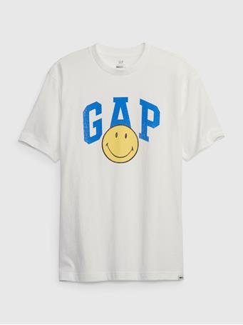 GAP - Smiley Graphic T-Shirt NEW OFF WHITE