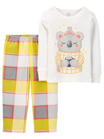 CARTER'S - Toddler 2-Piece Koala Cotton & Fleece PJs YELLOW