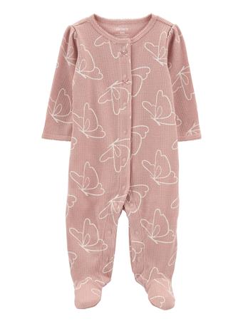CARTER'S - Baby Butterfly Snap-Up Sleep & Play PINK