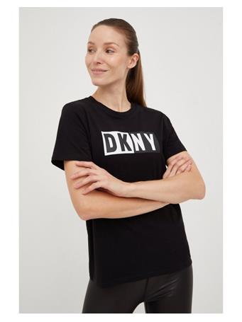 DKNY - Two Tone Logo Tee BLACK HEATHER/ SILVER
