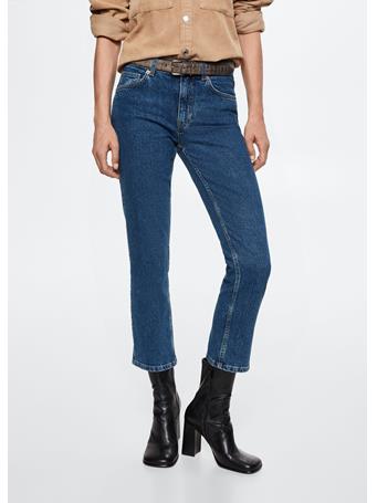 MANGO - Medium-rise Flared Jeans NAVY