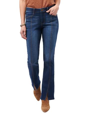 DEMOCRACY - "Ab"solution High Rise Slit Front Itty Bitty Boot Jeans Indigo