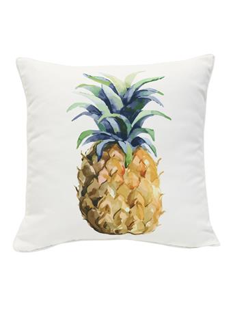 OUTDOOR DECOR - Large Pineapple Decorative Pillow WHITE