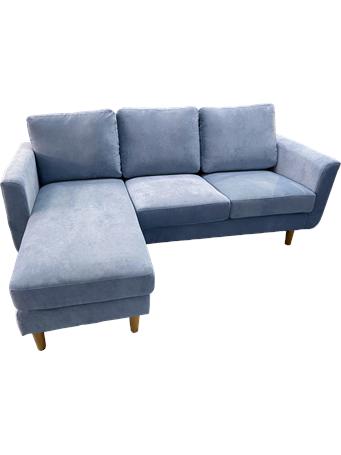 EDEN & WEST - Turner Sofa Mith Movable Chair Ottoman SKY BLUE