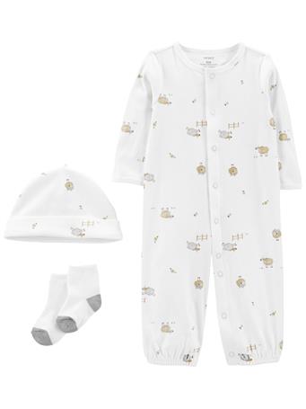 CARTER'S - Baby 3-Piece Converter Gown Set IVORY