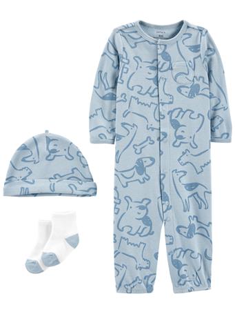 CARTER'S - Baby 3-Piece Converter Gown Set BLUE